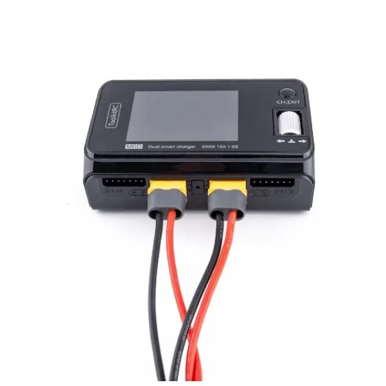 ToolkitRC M6D 500W 15A Dual Channel MINI Smart Charger Discharger With Power Supply for 1-6S Battery  Drone